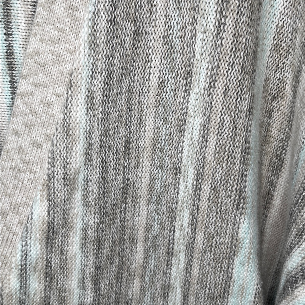 Pure Jill Striped Cardigan in Gray and White and Light Blue Size Small - Picture 4 of 6